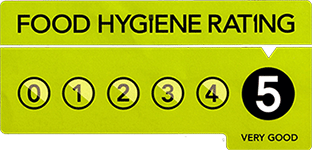Our food hygiene rating is five